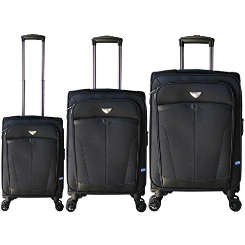 Suitcase for urban travel-suitcase for easy packing-VUE Premier LTE 3-Piece Set (Black)