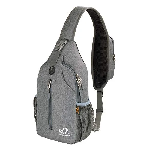 Crossbody stylish everyday crossbody-Waterfly Crossbody Sling Backpack Sling Bag Travel Hiking Chest Bags Daypack (Dark gray)