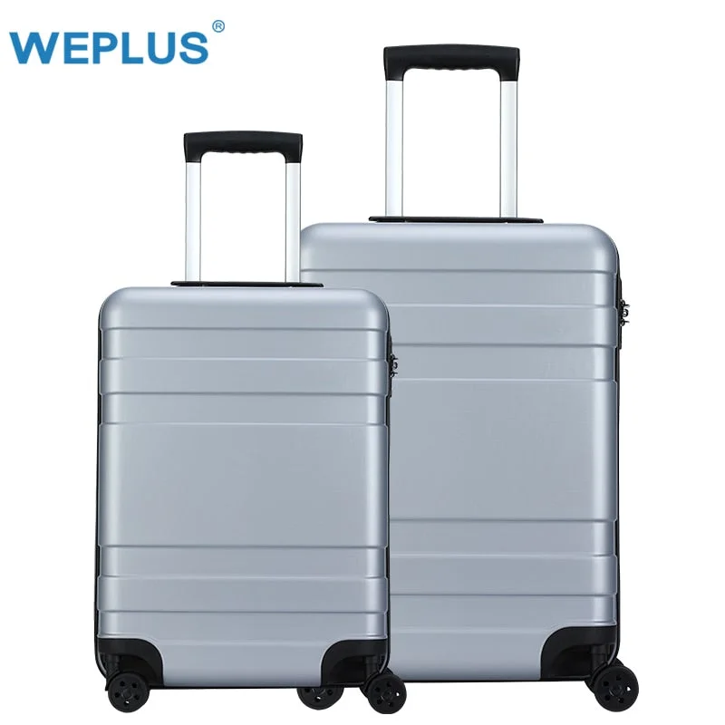 Suitcase for mom needs-luggage suitcase with wet compartment-Weplus 2 Pcs/Set Rolling Luggage Colorful Travel Suitcase Carry On Spinner Wheels Tsa Lock