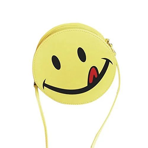 Suitcase with famous logo-travel suitcase with handle extension-Womail Women Funny Emoji Shoulder Bag Satchel Cross Body For Girl (A)