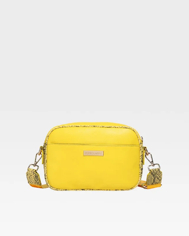 Crossbody fashionable shoulder bag-PY Crossbody Messenger Bag in Yellow