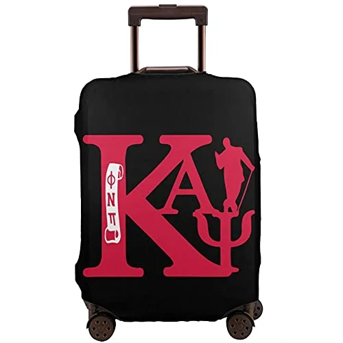 Suitcase with strong seams-carry-on suitcase for international travel-ZHUOBAIL Ka-pp_a A_lp-ha Ps-i 1911 KAP Fraternity Nupes Travel Suitcase Protector Elastic Trunk Protective Case Washable Luggage Cover with Concealed Zipper Suitable 25-28 inch