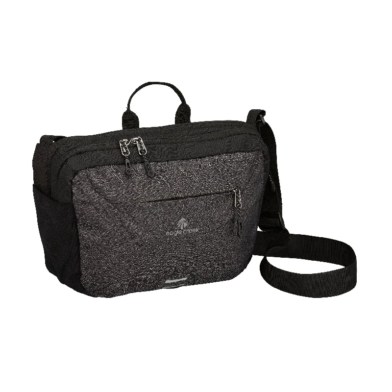 Crossbody with multiple compartments-Eagle Creek Wayfinder Crossbody Travel Bag, Black/Charcoal