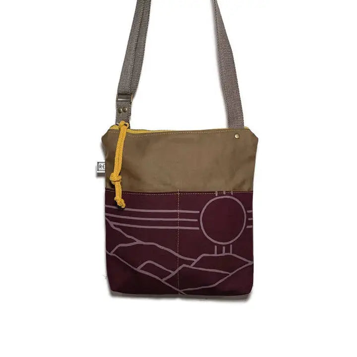 Crossbody bag with unique compartments-Rachel Elise Studio Weekdayer Crossbody - Mountain + Desert $76