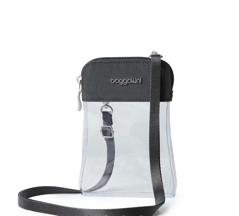 Crossbody with chain strap-Baggallini Clear Bryant Crossbody Stadium Bag