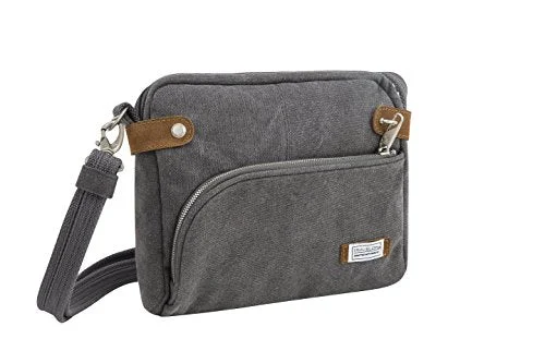 Crossbody handy bag for short trips-Travelon Anti-Theft Heritage Crossbody Bag, Pewter