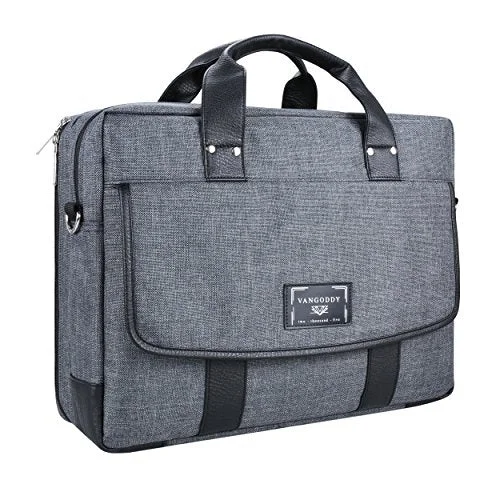 Crossbody for stylish outings-Vangoddy Chrono Grey Carrying Tote Crossbody Shoulder Bag For Dell Alienware 15 | Inspiron 15