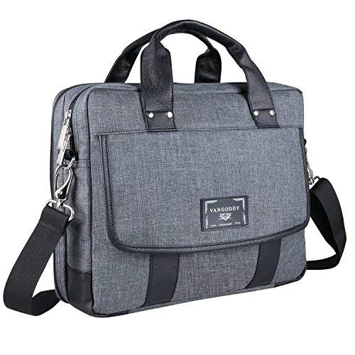 Crossbody zippered-Vangoddy Laptop Shoulder Bag Crossbody Bag Briefcase Messenger Sleeve Pouch 11"-12.5" for HP EliteBook/Chromebook 11 / Stream 11 / ProBook x360 / Pro Slate/LG Gram/Microsoft Surface (11"-12.5")