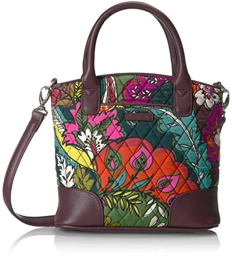 Crossbody woven-Vera Bradley Day Off Crossbody, Autumn Leaves Chocolate