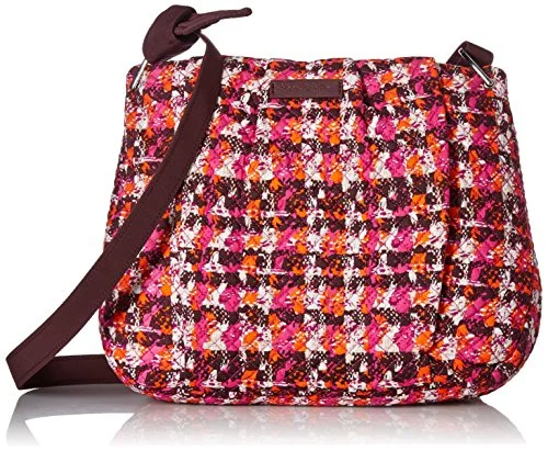 Crossbody with quilted design-Vera Bradley Hadley Crossbody, Houndstooth Tweed