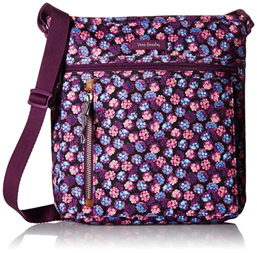 Crossbody with mesh fabric-Vera Bradley Lighten Up Travel Ready Crossbody, Berry Burst